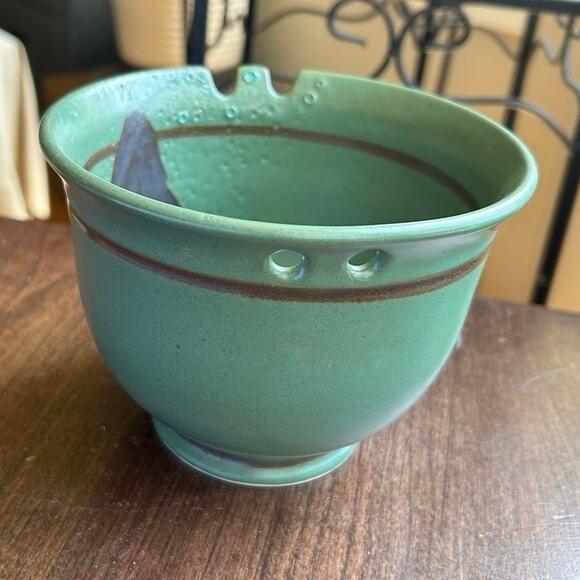 Handcrafted signed dated studio art stoneware bowl - Picture 4 of 12